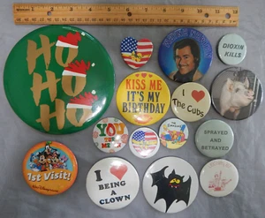 15 button pin BULK LOT the simpsons wayne newton disney world pinback vintage - Picture 1 of 12
