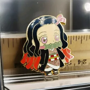 Nezuko Kamado Demon Slayer Pin Button Badge Enamel Nezuko pin 1.5" - Picture 1 of 3