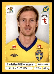 Panini Euro 2012 (Swiss Platinum Edition) Christian Wilhelmsson (Sweden) No. 446