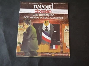 JOURNAL RECORD- DOSSIER N°5 DE FÉVRIER 1977 COMMUNE MAIRE ET HABITANTS - Imagen 1 de 1