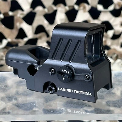 NUEVA mira Lancer Tactical 4 retículas punto rojo/verde reflejo con montaje QD - negra Foto 1 de 4