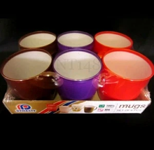 DYNASTY PLASTIC MUGS 3 COLOURS ODOURLESS & FOODGRADE BPA FREE OUTDOOR CAMPING - Picture 1 of 5