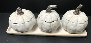 Pottery Barn GOURD CONDIMENT SET New in Box - Picture 1 of 7