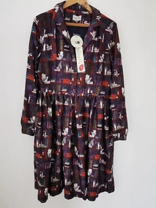 BNWT Lindy Bop Witches Book Shelves Print Dress Size UK 16 * NEW * Halloween - Picture 1 of 11