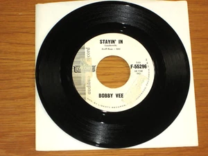PROMO ROCK & ROLL 45 RPM - BOBBY VEE - LIBERTY 55296 - "STAYIN' IN" - Picture 1 of 2