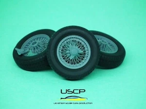 1/24 USCP 24P172 British cars 15 inch Wire wheels - For Tamiya Hasegawa Fujimi A - Picture 1 of 6