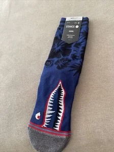 NWT Stance mens Warbird Crew Socks - Tropical Size Small Mens 3-5.5 Blue - Picture 1 of 5