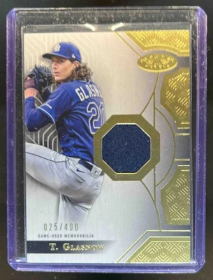 2023 Topps Tier One Tyler Glasnow Relics (Design B) Jersey #25/400 Rays - Image 1 of 2