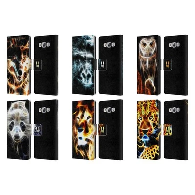 HEAD CASE DESIGNS WILDFIRE LEATHER BOOK WALLET CASE COVER FOR SAMSUNG PHONES 3 - Image 1 of 4