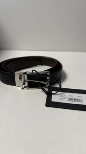 Geox Herren Gürtel, schwarz/kaffee, silberne Schnalle, L114 cm, Karton beschädigt - Bild 1 von 2