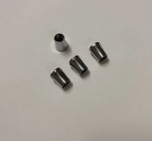 FOR Cadillac VALVE STEM CAPS WHEEL TIRE CHROME - Picture 1 of 5