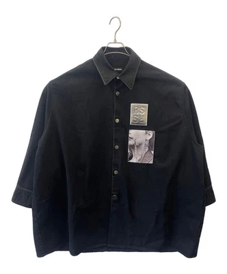 CAMISA VAQUERA RAF SIMONS BIG FIT CON DOS PARCHES Talla: M Negra 191-248 Hombre Foto 1 de 4