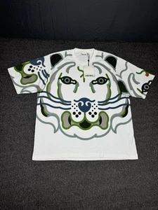 Kenzo Mens Tiger T Shirt XL White Designer Graphic Print Crew Neck - Picture 1 of 16