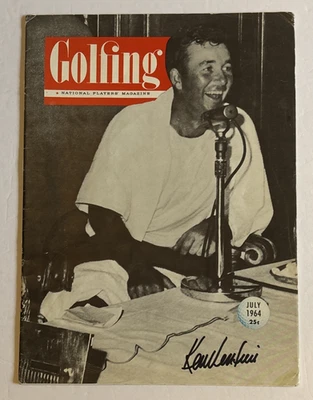 Магазин для гольфа с автографом Кена Вентури июль 1964 с JSA ALOA 1964 US Open — полный выпуск - Изображение 1 из 4