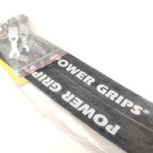 Power Grips Standard Pedal Straps Black w/ Hardware Vintage 90s Y2K MTB Bike NOS - Picture 1 of 6