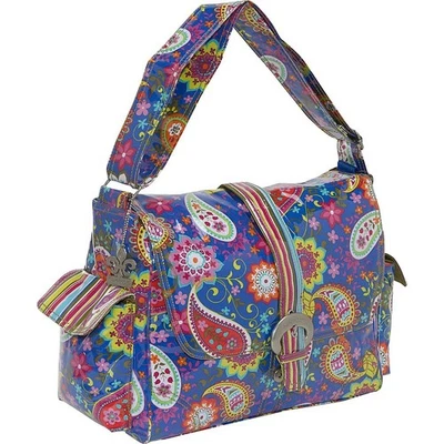 Kalencom Laminated Buckle Bag, Cobalt Paisley  - Image 1 of 4