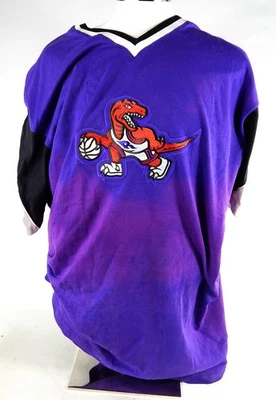 1996-97 Toronto Raptors Game Issued Purple Warm Up Shirt 50th NBA P 3XL 01 - Image 1 of 4
