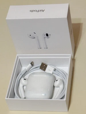 Apple AirPods 2. Generation Kopfhörer A2031 mit Ladecase A1602 in OVP + Zubehör - Bild 1 von 4