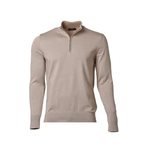 Liwali Luxus 1343 1/4 Viertel Reißverschluss weicher Stoff Trichterausschnitt Strick Pullover - Bild 1 von 2