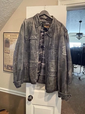 hombre harley davidson chaqueta de cuero Foto 1 de 4