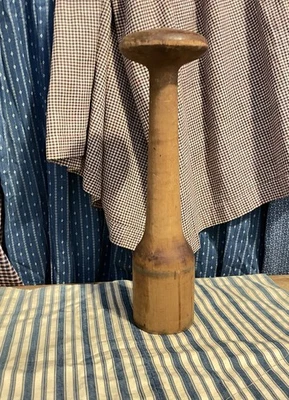 RARE ANTIQUE PRIMITIVE WOOD LARGE ENFIELD SHAKER DARNING MASHER TOOL MUSEUM AAFA - Image 1 of 4