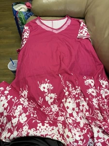 Unbranded Short Sleeve Dark Pink Midi Caftan 3XL - Picture 1 of 4