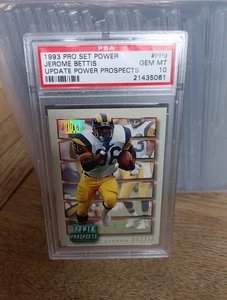 1993 Pro Set Power Power Prospects Jerome Bettis #Pp9 (RC) PSA 10! - Picture 1 of 4