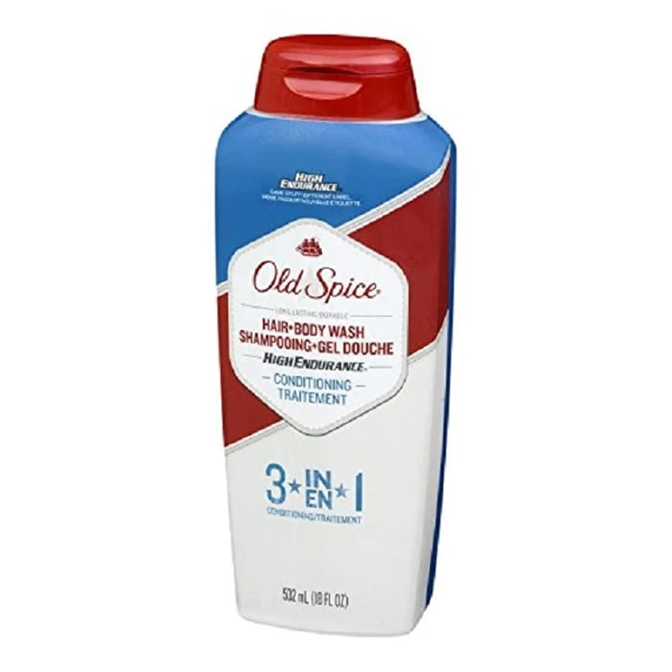 Old Spice High Endurance 3 in 1 Hair and Body Wash Conditioning Men 18 Oz