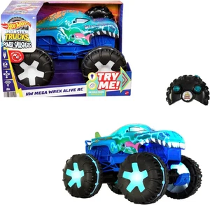 Hot Wheels HWW53 Monster Trucks 1:15 Mega Wrex R/C - Blue - Picture 1 of 2