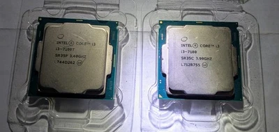 *SET OF 2* Intel Core i3-7100T 3.4GHz + Core i3-7100 3.9GHz in Socket LGA 1151 - Image 1 of 3