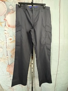 CINTAS STRETCH WAIST WORK UNIFORM CARGO PANTS SZ 34 X 32 #23270-33 GRAY NWOT - Picture 1 of 6