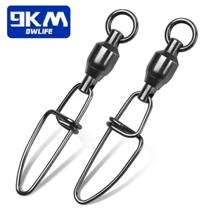 9KM 20~50Pcs Ball Bearing Fishing Snaps Swivels Fishing Connector 20LB~350LB - Picture 1 of 18