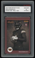 BRIAN ROBINSON JR. 2022 PANINI INSTANT STUDIO 1ST GRADED 10 ROOKIE CARD RC #S29