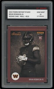 BRIAN ROBINSON JR. 2022 PANINI INSTANT STUDIO 1ST GRADED 10 ROOKIE CARD RC #S29