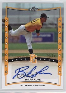 2014 Leaf Perfect Game Showcase Auto Gold /50 Brock Love #A-BL1 Auto