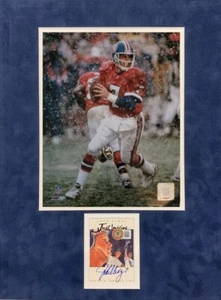 JOHN ELWAY Autograph 8x10 Photo Ensemble Suede Matte Beckett COA DENVER BRONCOS - Picture 1 of 5