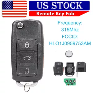For 2002 2003 2004 2005 Volkswagen VW Beetle Keyless Remote Car Flip Key Fob - Picture 1 of 9