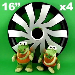 Radkappen 16" Cliff ★4 Stück ★ SILBER+SCHWARZ für Dodge Journey Fiat 500L Bravo - Bild 1 von 1