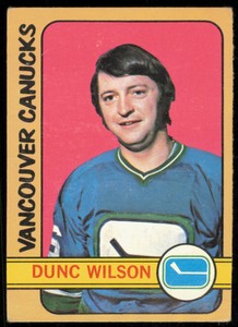 1972-73 TOPPS DUNC WILSON VANCOUVER CANUCKS #91 VG+ - WRINKLE