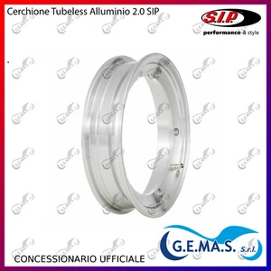 SIP Felge Tubeless Aluminium poliert. Vespa 50 PS PX GL SPRINT TS Rally 81067100 - Bild 1 von 3