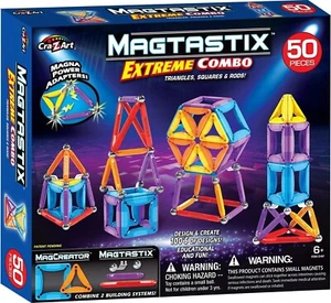 Cra-Z-Art Magtastic 50 Piece Extreme Combo Magnetic Set, Blue - Picture 1 of 2