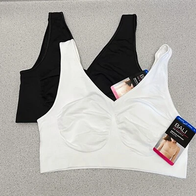 2 Бали один гладкий U беспроводной бюстгальтер бесшовный бюстгальтер XL новый белый и черный - Изображение 1 из 4