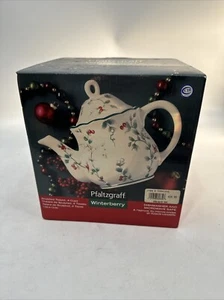 Pfaltzgraff WINTERBERRY geformte Teekanne Teekanne 4 Tassen neu im Karton Weihnachten - Bild 1 von 2