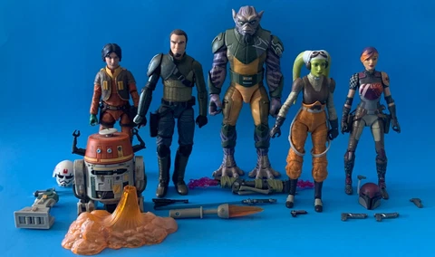 STAR WARS BLACK SERIES REBELS CREW SET OF 6 HERA SABINE CHOPPER  (C1-10P) Cover