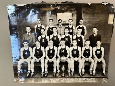 Vintage 1936-1937 - Bux-Mont League Champ. Quakertown, PA - Real Team Photo - Image 1 of 2