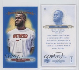 2018 Upper Deck Goodwin Champions Mini Royal Blue LeBron James #50