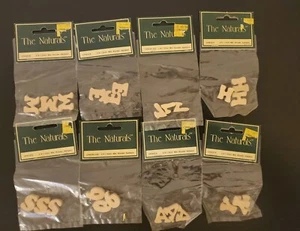 Lot of 8 Mini Wooden Alphabet The Naturals bags (H.Y.A.M.E.S.0.7)  - Picture 1 of 6