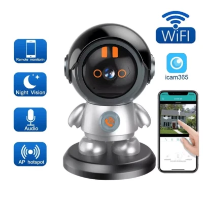 3MP Mini WiFi Robot Camera Home Security  Intelligent remote camera One Key Call - Image 1 of 4