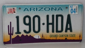 PLACA DE MATRÍCULA ESTATAL ARIZONA GRAN CAÑÓN 190 HDA EMITIDA 1996-2008 - Imagen 1 de 2