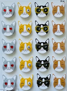 Puppy Dog Faces 3D Stickers Planner DIY Crafts Scrapbook Pet Friends Animals - Picture 1 of 1
